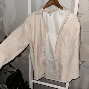 Pleather Button Up